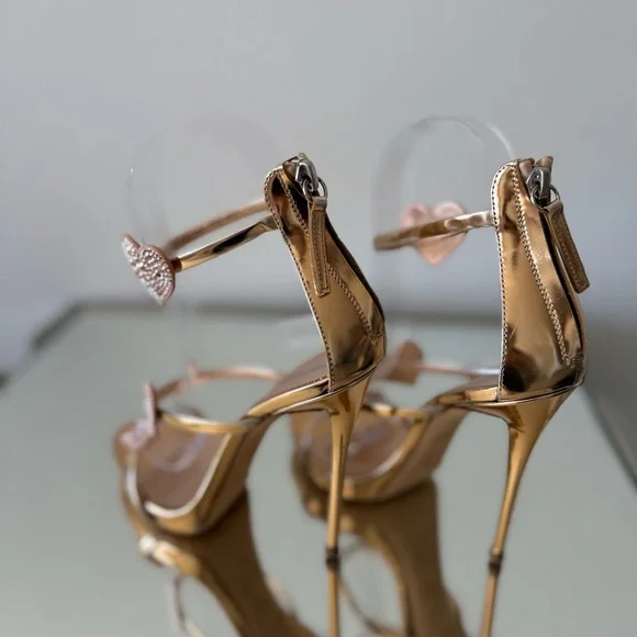 EUC Giuseppe Zanotti Triple Heart Strappy Sandal 35.5 $1,195